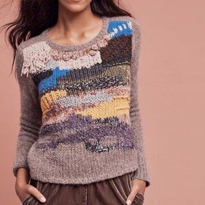 Anthropologie Hand Knit by Dollie Wool Sweater